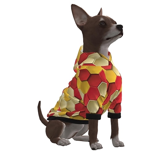 

Dog Hoodie Graphic Optical Illusion 3D Print Ordinary Fashion Casual / Daily Dog Clothes Puppy Clothes Dog Outfits Breathable Orange Costume for Girl and Boy Dog Polyster S M L XL