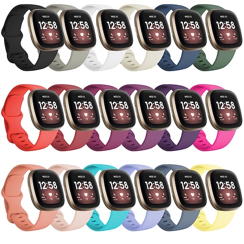 

1 pcs Smart Watch Band for Fitbit Versa 3 / Fitbit Sense Silicone Smartwatch Strap Soft Breathable Sport Band Fitness Replacement Wristband