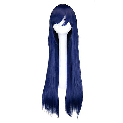 

Cosplay Costume Wig Synthetic Wig Straight With Bangs Wig Long Blue Synthetic Hair 32 inch Women's Fashionable Design Cosplay Easy to Carry Blue