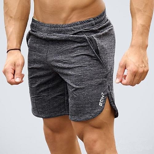 

Men's Running Shorts Bermuda Shorts Athleisure Bottoms Split Drawstring Cotton Fitness Gym Workout Performance Running Training Breathable Quick Dry Soft Normal Sport Dark Grey White Black Grey