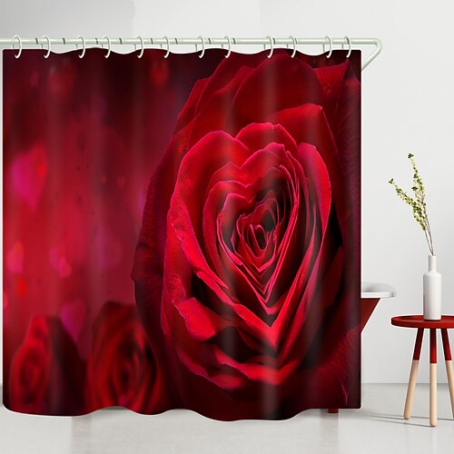 

Shower Curtain With Hooks Suitable For Separate Wet And Dry Zone Divide Bathroom Shower Curtain Waterproof Oil-proofModern Polyester New Design