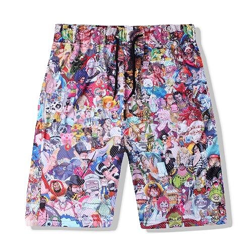 

Inspired by One Piece Monkey D. Luffy Portgas D. Ace Beach Shorts Board Shorts 100% Polyester Anime Harajuku Graphic Kawaii Shorts For Men's / Women's / Couple's