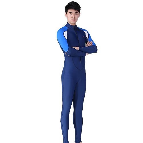 

Dive&Sail Men's Rash Guard Dive Skin Suit UV Sun Protection UPF50 Breathable Full Body Swimsuit Front Zip Swimming Diving Surfing Snorkeling Fashion Fall Spring Summer / Quick Dry / Quick Dry