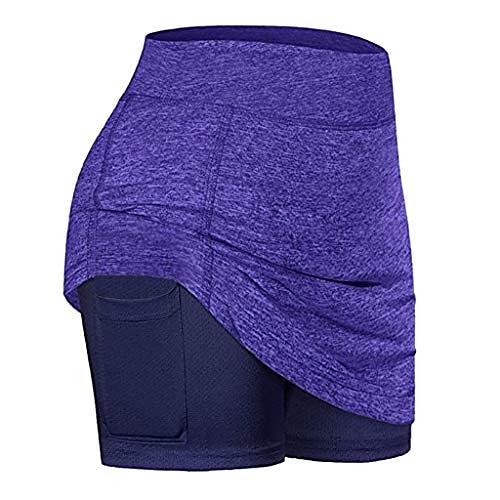 

Women's Tennis Skirts Athletic Skorts Golf Skorts Breathable With Pockets Quick Dry Short Skirt Slim Fit 2 in 1 Solid Color Spring Summer Gym Workout Tennis Golf / Stretchy / Athleisure / Lightweight