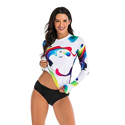 

Women's Rashguard Swimsuit Bathing Suit UV Sun Protection UPF50 Breathable Long Sleeve 2 Piece - Swimming Surfing