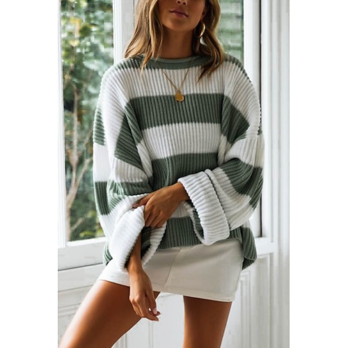 

Women's Pullover Sweater jumper Jumper Knit Tunic Knitted Print Casual School Drop Shoulder Winter Fall Weight S code 310g 1X340g Quality assurance, stable supply, photographed on the same S M L