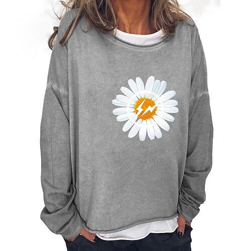 

Mujer Color sólido Sudaderas con capucha de mujeres Manga Larga Cárdigans suéter Cuello Barco Otoño Invierno Caqui Gris