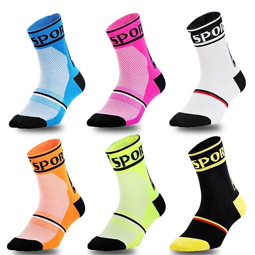 

Adults Highschool Socks Cycling / Bike White Black Blue Unisex Cycling Shoes