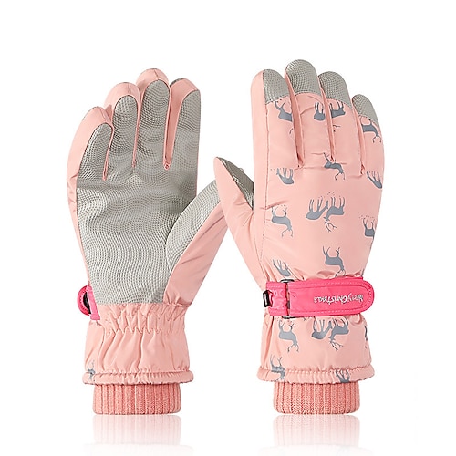 

Women's Winter Outdoor Waterproof Skidproof Protective Durable Pink Light Grey Dark Navy for Camping / Hiking Ski / Snowboard Climbing / Full Finger Gloves