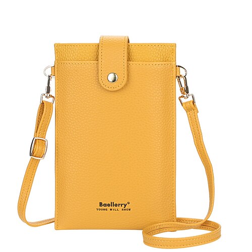 

Women's 2022 Messenger Bag Wallet Mobile Phone Bag Messenger Bag PU Leather Polyester Solid Color Daily Office & Career Green Blue Black Gray
