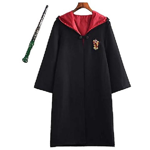 

costume children adult cloak magic wand gryffindor hufflepuff ravenclaw slytherin set fan articles vest tie scarf glasses necklace carnival disguise carnival halloween