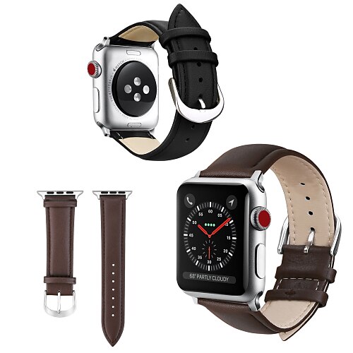 

1 pcs Smart Watch Band for Apple iWatch Series 8 7 6 5 4 3 2 1 SE Apple Watch Series7/6/5/4/3/2/1 / SE 38/40/41mm Apple Watch Series7/6/5/4/3/2/1 / SE 42/44/45mm Genuine Leather Smartwatch Strap