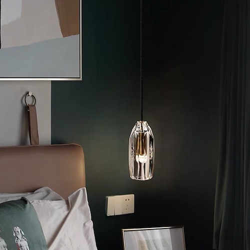 

10cm LED Pendant Light Crystal Modern Nordic Bedside Light Dining Room Bedroom Restaurant Copper Brass Modern 110-120V 220-240V