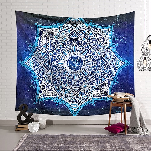 

Mandala Bohemian Wall Tapestry Art Decor Blanket Curtain Hanging Home Bedroom Living Room Decoration Boho Indian Hippie Polyester Psychedelic Lotus Flower Pavilion