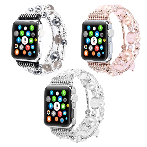 

1 pcs Smart Watch Band for Apple iWatch Series 8 7 6 5 4 3 2 1 SE Apple Watch Series7/6/5/4/3/2/1 / SE 38/40/41mm Apple Watch Series7/6/5/4/3/2/1 / SE 42/44/45mm Beaded Diamond Smartwatch Strap