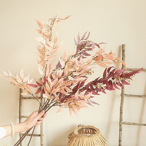 

Artificial Plants Leaves Tabletop Decor Wedding Party Decorative Simulation Flowers 1 Piece 2575cm