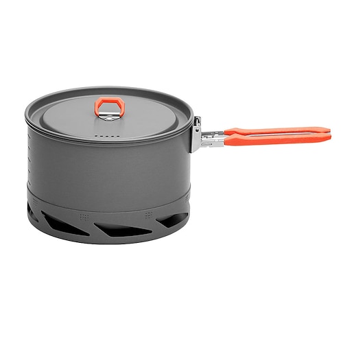 

Pentola da campeggio 1.5 L Singolo Acciaio inossidabile Alluminio duro per 1 - 2 persone All'aperto Campeggio e hiking Picnic # 1 Black