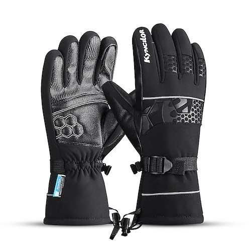 

Winter Gloves Ski Gloves for Women Men Touchscreen Waterproof Windproof PU Leather Full Finger Gloves Snowsports for Cold Weather Winter Skiing Snowsports Snowboarding