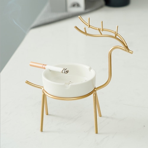 

Deer Ashtray Creative Home Living Room Modern Personality Trend Office Ceramic Ashtray