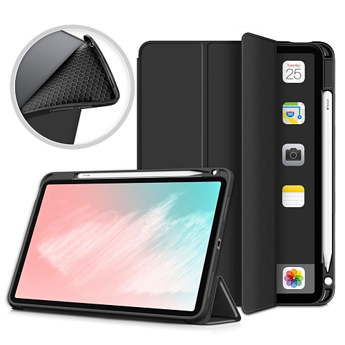 

Tablet Case Cover For Apple iPad 10.2'' 9th 8th 7th iPad Pro 12.9'' iPad Air 5th 4th iPad mini 6th 5th 4th iPad Pro 11'' Pencil Holder Trifold Stand Smart Auto Wake / Sleep Solid Colored PU Leather