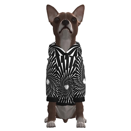 

Dog Hoodie Graphic Optical Illusion 3D Print Ordinary Fashion Casual / Daily Dog Clothes Puppy Clothes Dog Outfits Breathable Black Costume for Girl and Boy Dog Polyster S M L XL