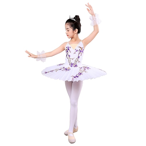 

Ballet Dress Appliques Girls' Training Performance Sleeveless High Polyester