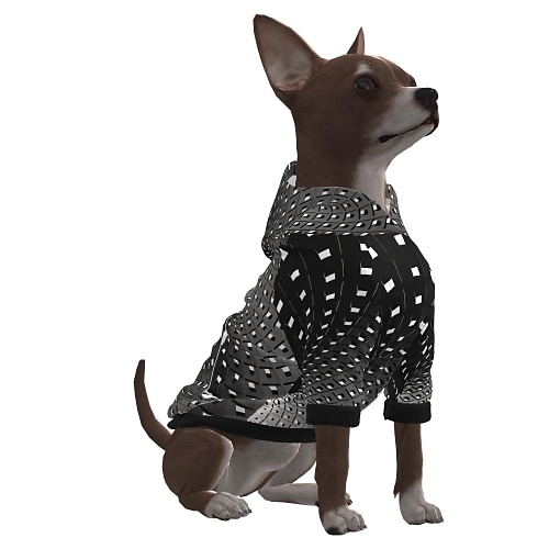 

Dog Hoodie Graphic Optical Illusion 3D Print Ordinary Fashion Casual / Daily Dog Clothes Puppy Clothes Dog Outfits Breathable Black Costume for Girl and Boy Dog Polyster S M L XL