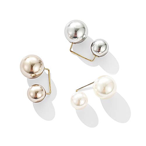 

3 pairs fashion pearl brooch safety pins tops decoration home wedding party decoration for women girls