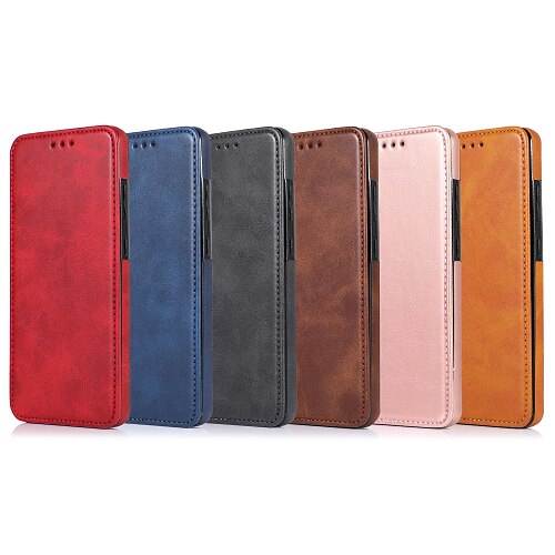 

Phone Case For Samsung Galaxy S22 Ultra Plus Full Body Case Leather S20 Plus S20 Ultra S20 S9 S9 Plus S8 Plus S8 Note 9 Note 8 S10 Shockproof Solid Color PU Leather TPU