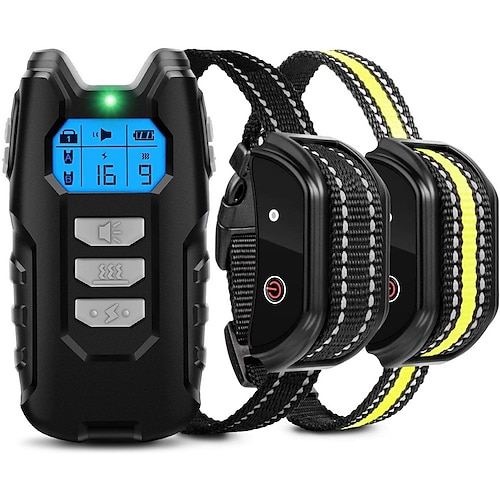 

Dog Training Anti Bark Device Shock Collar For Dogs With Remote Remote Controlled Adjustable Electronic 2 Receiver Rechargeable Dog Shock Collar 3 Modes Beep Vibration Dog Pets Waterproof Rechargable