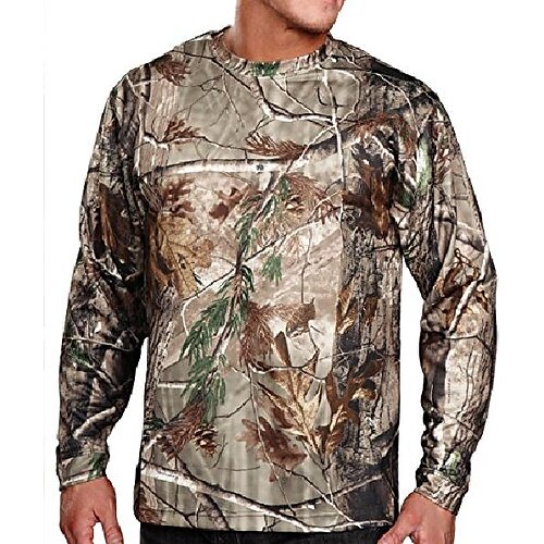 

Men's T shirt Hiking Tee shirt Camouflage Hunting T-shirt Summer Outdoor Windproof Quick Dry Lightweight Breathable Tee Tshirt Top Fishing Climbing Camping / Hiking / Caving Jungle camouflage CP