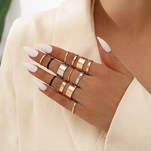 

1 set Band Ring Ring For Women's Birthday Party Evening Street Alloy Classic Blessed