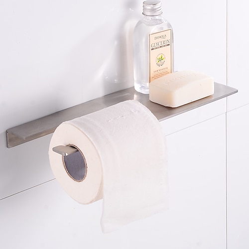 1pc Toilet Paper Holder Stainless Steel Black Paper Towel Tissue