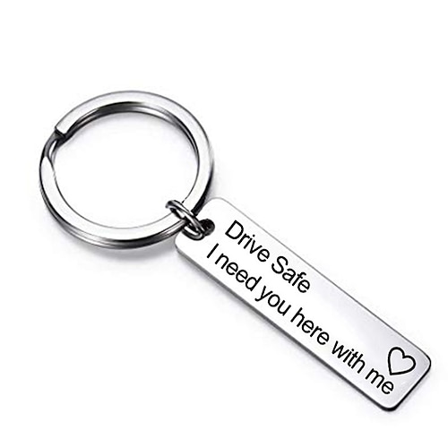

Drive Safe Keychain Valentines Gift Day Father's day Birthday Gift I Need You Here With Me for Husband Dad Boyfriend