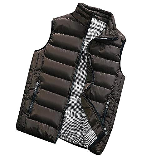 

Men's Fishing Vest Hiking Vest Quilted Puffer Vest Winter Outdoor Solid Color Quick Dry Lightweight Breathable Multi Pockets Outerwear Winter Jacket Trench Coat Skiing Hunting Fishing Wine ArmyGreen