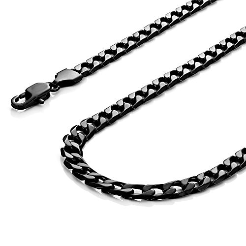 

Urban-Jewelry Powerful Mens Necklace Black 316L Stainless Steel Chain 46, 54, 59, 66-cm, (6mm)
