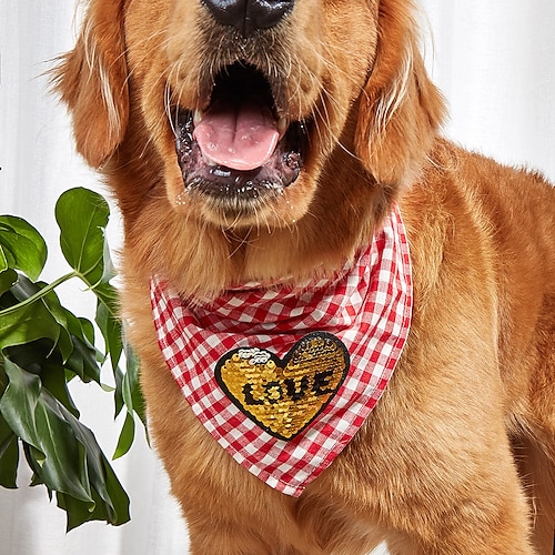 

Dog Cat Bandanas & Hats Dog Bandana & Dog Hat Dog Bandana Plaid Heart Lips Romantic Sweet Wedding Party Valentine's Day Dog Clothes Puppy Clothes Dog Outfits Adjustable Red Pink Red Heart Costume for