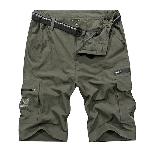 

Homme Short Cargo Short Shorts de Randonnée Taille elastique Multi poche Plein Séchage rapide Court Casual du quotidien Vêtement de rue mode Style classique Noir Bleu