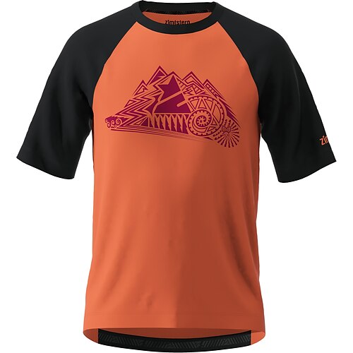 

Men's Downhill Jersey Short Sleeve Mountain Bike MTB Road Bike Cycling Orange Graphic Bike Breathable Back Pocket Polyester Sports Graphic Patterned Clothing Apparel / Stretchy / Athletic