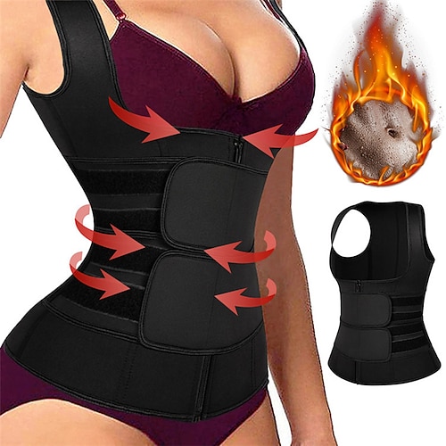 

Neoprene Trainer Vest High Pressure Corset Female Zipper Body Shaper Close-up Waist Shaping Vest Shapewear
