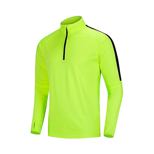 

Men's T shirt Hiking Tee shirt Long Sleeve Tee Tshirt Sweatshirt Top Outdoor Quick Dry Lightweight Breathable Sweat wicking Autumn / Fall Solid Color Golden White Black Hunting Fishing Climbing