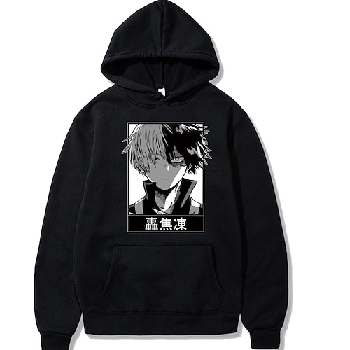 

Inspired by My Hero Academia Todoroki Shoto Cosplay Costume Hoodie Cartoon Harajuku Graphic Kawaii Hoodie For Men's Women's Adults' Polyester / Cotton Blend