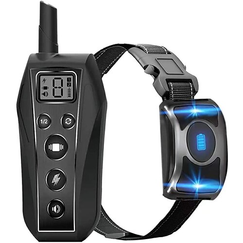 

1800FT Remote Pet Dog Training Collar With LED 3 Modes Beep Vibration Shock IPX7 Waterproof Rechargeable Pet Behavior Training