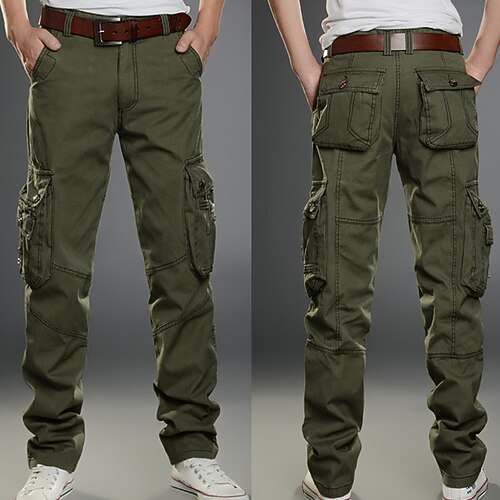 

Men's Work Pants Hiking Cargo Pants Tactical Pants 6 Pockets Military Summer Outdoor Ripstop Quick Dry Multi Pockets Breathable Cotton Zipper Pocket Pants Trousers Bottoms Army Green Black Khaki