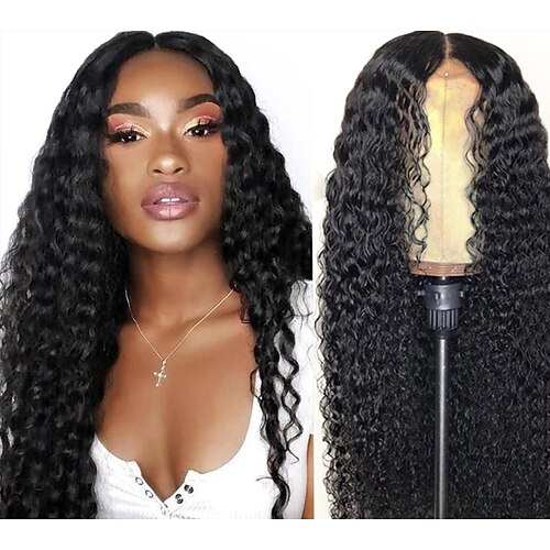 

HD transparent Net 150% 10A Brazilian virgin wig 100% human hair lace head cover 4x4 Curly Wave hair cover