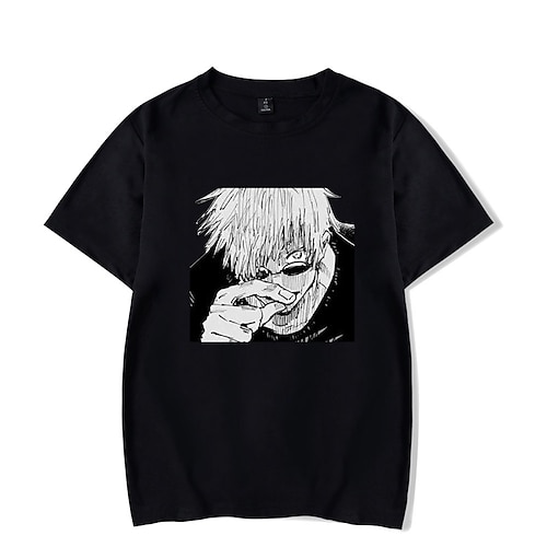 

Inspired by Jujutsu Kaisen Gojo Satoru Cosplay Costume T-shirt Cartoon Harajuku Graphic Kawaii T-shirt For Men's Women's Adults' Polyester / Cotton Blend