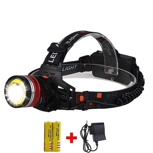 

Headlamps Waterproof 1 Emitters 3 Mode with Battery and Charger Waterproof Adjustable Camping / Hiking / Caving Hunting Fishing US Plug Black