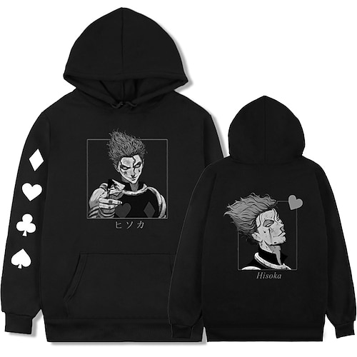 

hisoka cosplay kostüm hoodie anime grafik drucke druck harajuku grafik hoodie für männer frauen erwachsene andere drucke polyester / baumwolle mischung