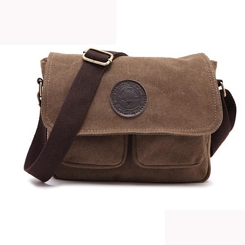 

men retro crossbody bag canvas shoulder bag messenger