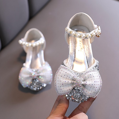 

Girls' Sandals Flower Girl Shoes Children's Day Princess Shoes PU Katy Perry Sandals Little Kids(4-7ys) Big Kids(7years ) Daily Home Walking Shoes Rhinestone Pearl Sequin Pink Silver Summer / Rubber